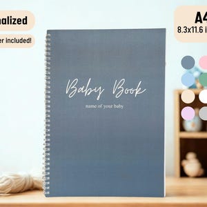 Baby Memory Book, Personalized Baby Photo Album, Baby Milestone Book, Newborn Keepsake, Pregnancy Journal, Baby Scrapbook, Gift for New Mom