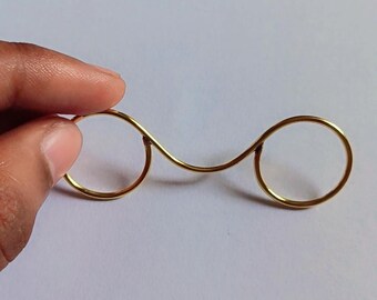 Sterling Silver Double Finger Splint Ring: EDS/Hypermobility Support