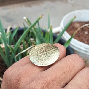 Silver Disc Ring - Silver Disc Ring, Geometric Ring - Unique Ring, Dainty Ring - Gift For Mother - Party Wear Gold Ring