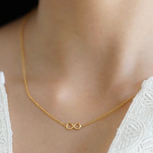 Colar infinito em prata 925, colar infinito pequeno, colar infinito, presente para mãe, símbolo do amor infinito, colar para ela