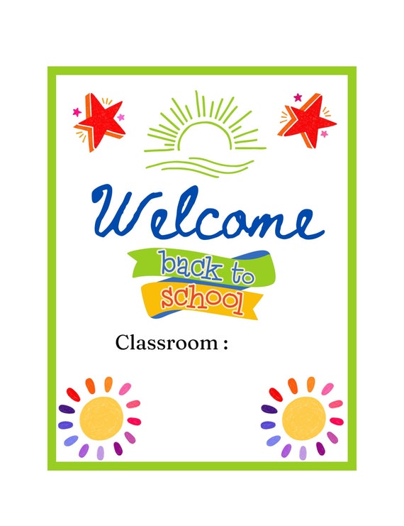 Neon Green Welcome Back Sign Printable - Etsy