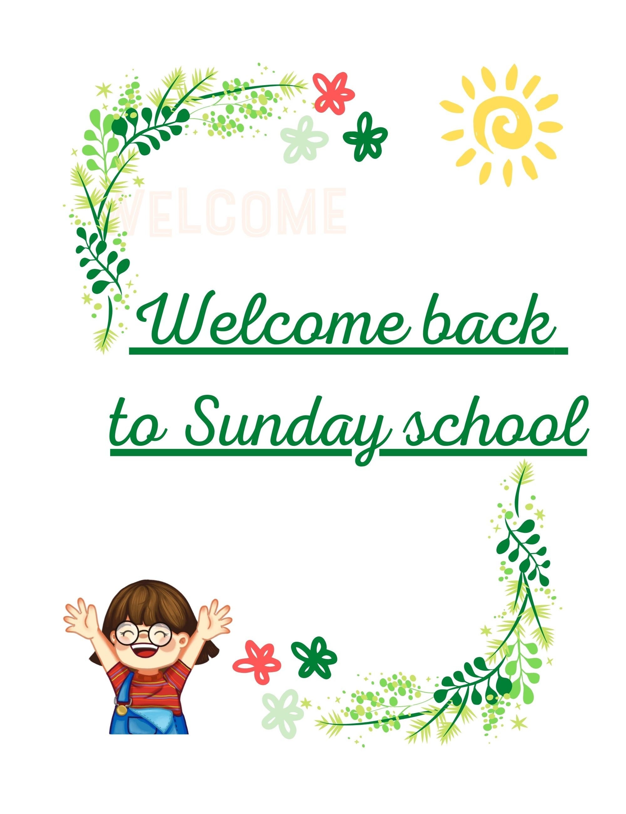 Welcome Back to Sunday School - Etsy
