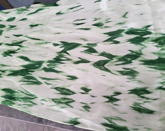 Silk scarf ... scarf in green and white 175