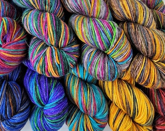 Hand Dyed SW Merino Wool Soft Socks Yarn 437yds