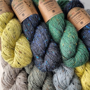 Natural Alpaca Tweed Wool Yarn 175 yds – Soft Winter Knitting Crochet Yarn image 1