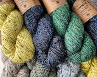 Natural Alpaca Tweed Wool Yarn 175 yds – Soft Winter Knitting Crochet Yarn