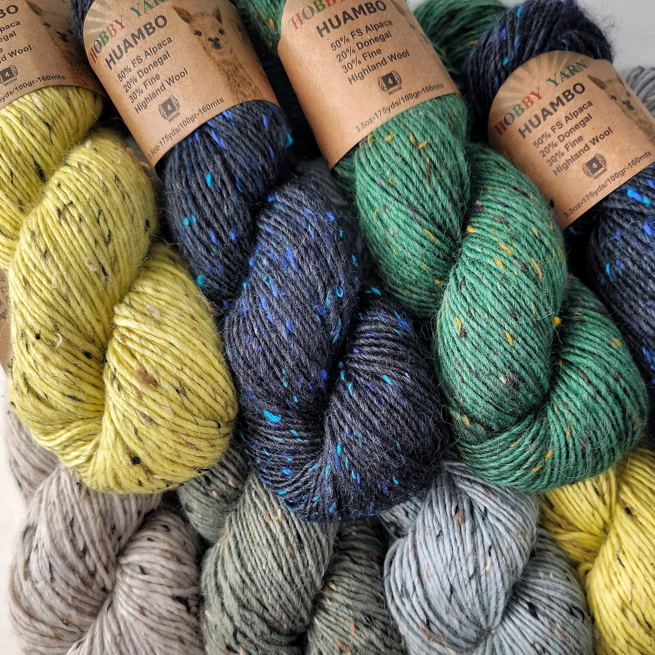 Natural Alpaca Tweed Wool Yarn 175 yds – Soft Winter Knitting Crochet Yarn