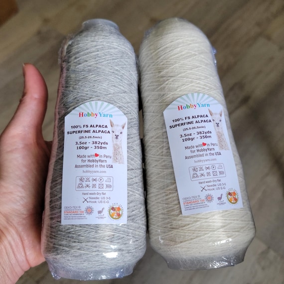 100% Alpaca Wool Yarn Cone