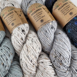 Set of 10 Alpaca Tweed Yarn Worsted, Soft Knitting Crochet Yarn, 1750 yds