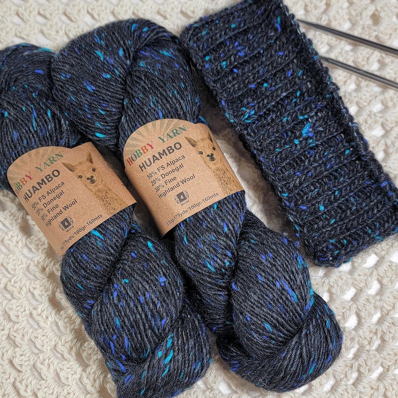 Natural Alpaca Tweed Wool Yarn 175 yds – Soft Winter Knitting Crochet Yarn image 16