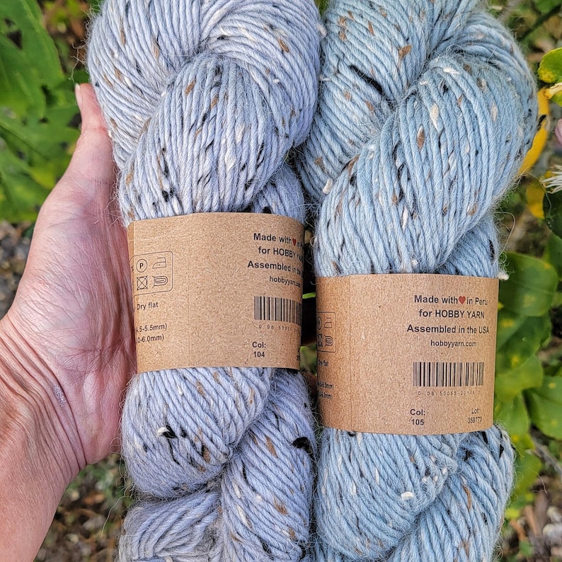 Natural Alpaca Tweed Wool Yarn 175 yds – Soft Winter Knitting Crochet Yarn image 17