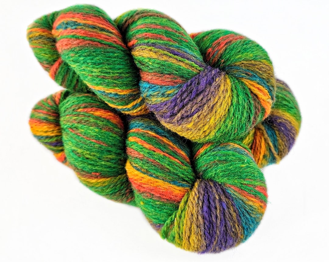 Red Wool Dk Hand Dyed DK Wool Yarn: Natural Fiber, Multicolor Worsted Yarn - Etsy
