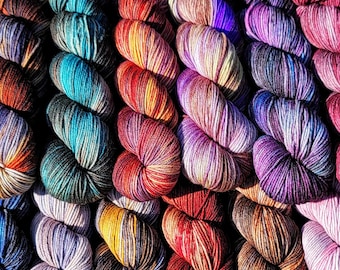 100% Merino Wool Hand Dyed DK Yarn 300yds