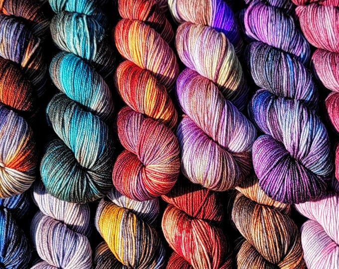 100% Merino Wool Hand Dyed DK Yarn 300yds