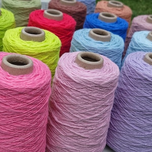 100% Cotton Slub Yarn, Ultra Soft Flame Effect, 43 Colors