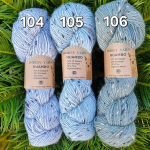 Natural Alpaca Tweed Wool Yarn 175 yds – Soft Winter Knitting Crochet Yarn image 20