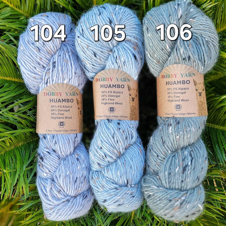 Natural Alpaca Tweed Wool Yarn 175 yds – Soft Winter Knitting Crochet Yarn image 20