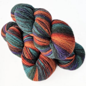 100% Natural Wool Yarn Hand Dyed Lace Weight