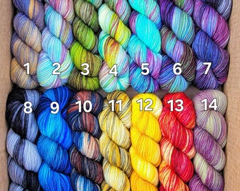 100% Merino Wool Yarn Hand Dyed 216yds