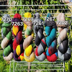 Hand Dyed Yarn – Luxury Merino Wool Silk Mohair Blend, 100g 400m Skein, Indie Dyed Multicolor Soft Yarn for Knitting & Crochet