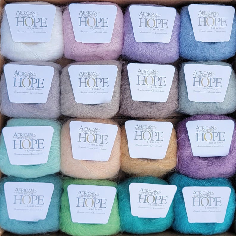 Fluffy Kid Mohair Yarn: African Expressions HOPE Lace Weight - Etsy