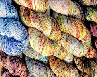 Hand Dyed SW Merino Wool Soft Sock Yarn 437yds