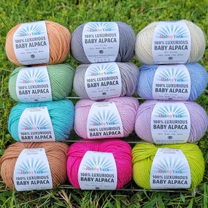 100% Luxury Baby Alpaca Yarn – Worsted Weight Eco Dyed Wool – Peruvian Hobby Yarn for Knitting Crochet