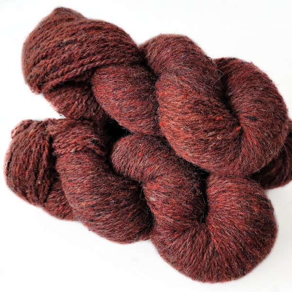 100% Natural Wool Yarn, Tweed Yarn Hand Dyed