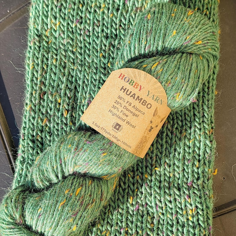 Natural Alpaca Tweed Wool Yarn 175 yds – Soft Winter Knitting Crochet Yarn image 19