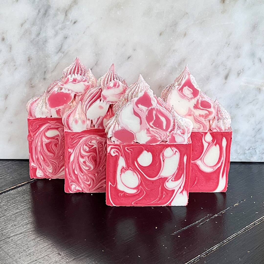 Peppermint Candy Cane Soap Bar Artisan Soap Handmade Soap Etsy