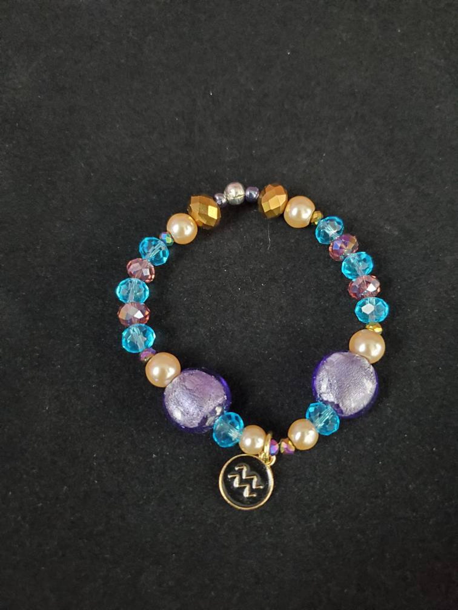 Zodiac Aquarius Bracelet Etsy