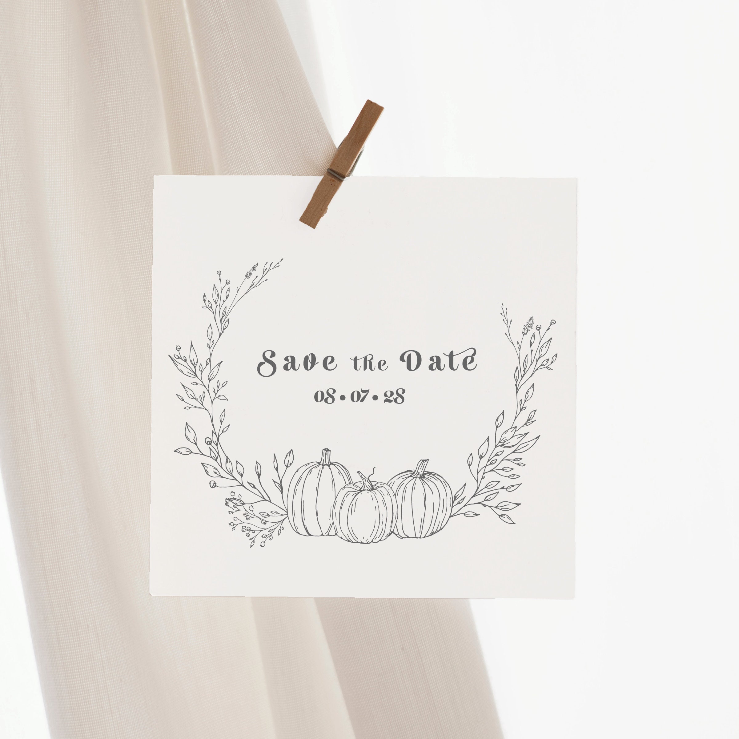 Fall Clipart, Pumpkin Line Art, Autumn Clipart, Hand Drawn Pumpkins and ...