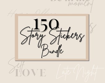 150 Story Sticker Bundle, Instagram Stickers, Social Media Influencers, Blogger Lifestyle, Planner Stickers, Social Media Engagement Boost