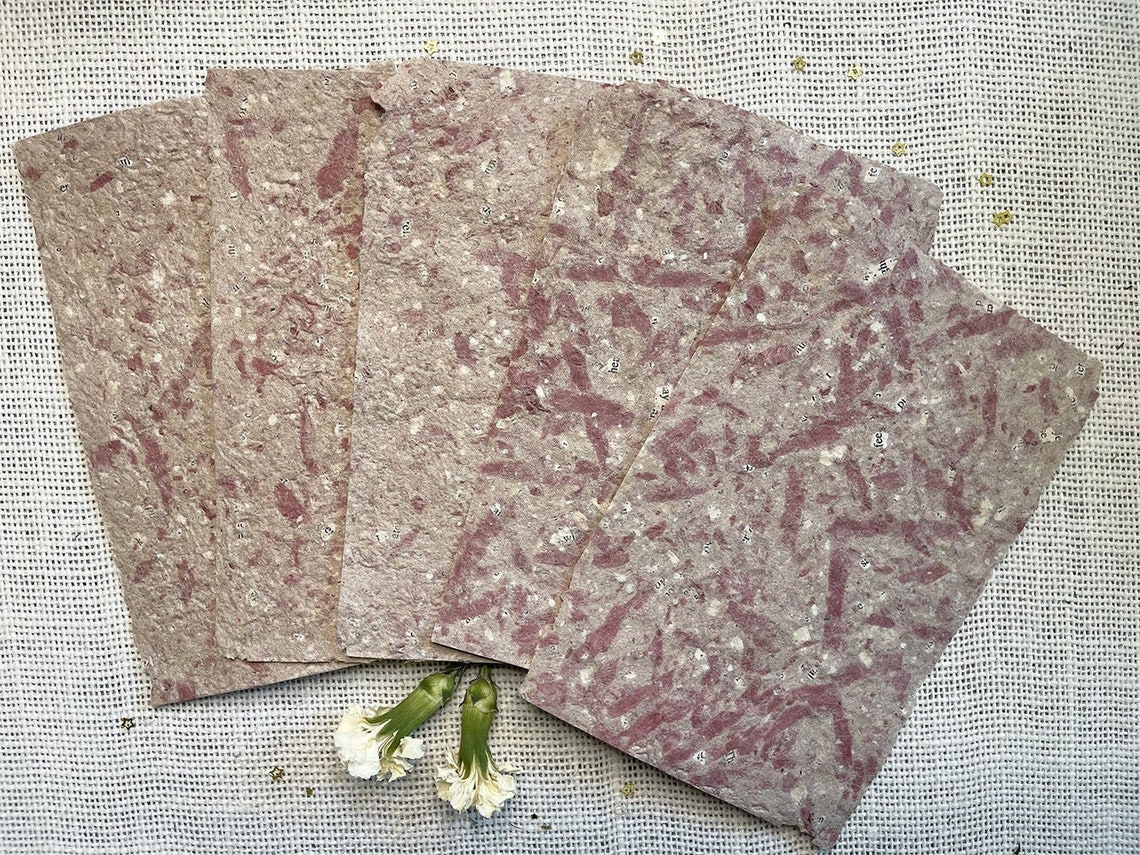 Messy Sand Handmade Paper Recycled Handmade Paper exclusive Etsy