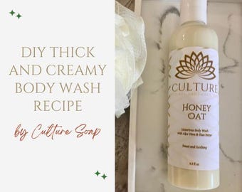 Make Your Own Creamy Body Wash Quick and Easy | Plant-Based Ingredients | Sulfate-Free
