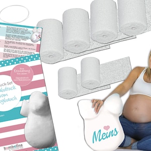 Babybauch Gipsabdruck Set,  Bauchabdruck, Gipsbinden, Schwangerschaft Gipsbauch Basic, Abdruck Baby Bauch Schwangere Mutter Casting Kit Gips