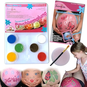 Tausendschön Bauchbemalungs-Set mit Schminkfarben von Eulenspiegel, Bellypainting