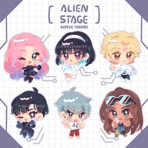 Alien Stage Mizi Sua Luka Hyuna Ivan Till | 2.5 inch acrylic keychain charms