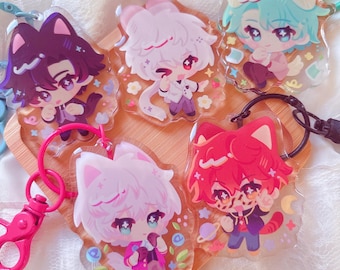 Mystic Messenger 707 Saeran Zen Jumin V | 2.5 inch acrylic keychain charms