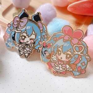 Vocaloid Virtual Singer Matching Miku | 2 inch enamel pins