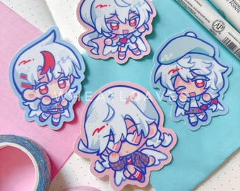 Love Bullet Yuri Koharu Kanna Chiyo Ena | 2.5 inch white matte waterproof vinyl stickers