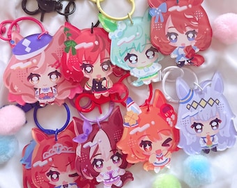 Uma Musume Horse Girls Super Creek Nice Nature Oguri Cap | 2.5 inch acrylic keychain charms