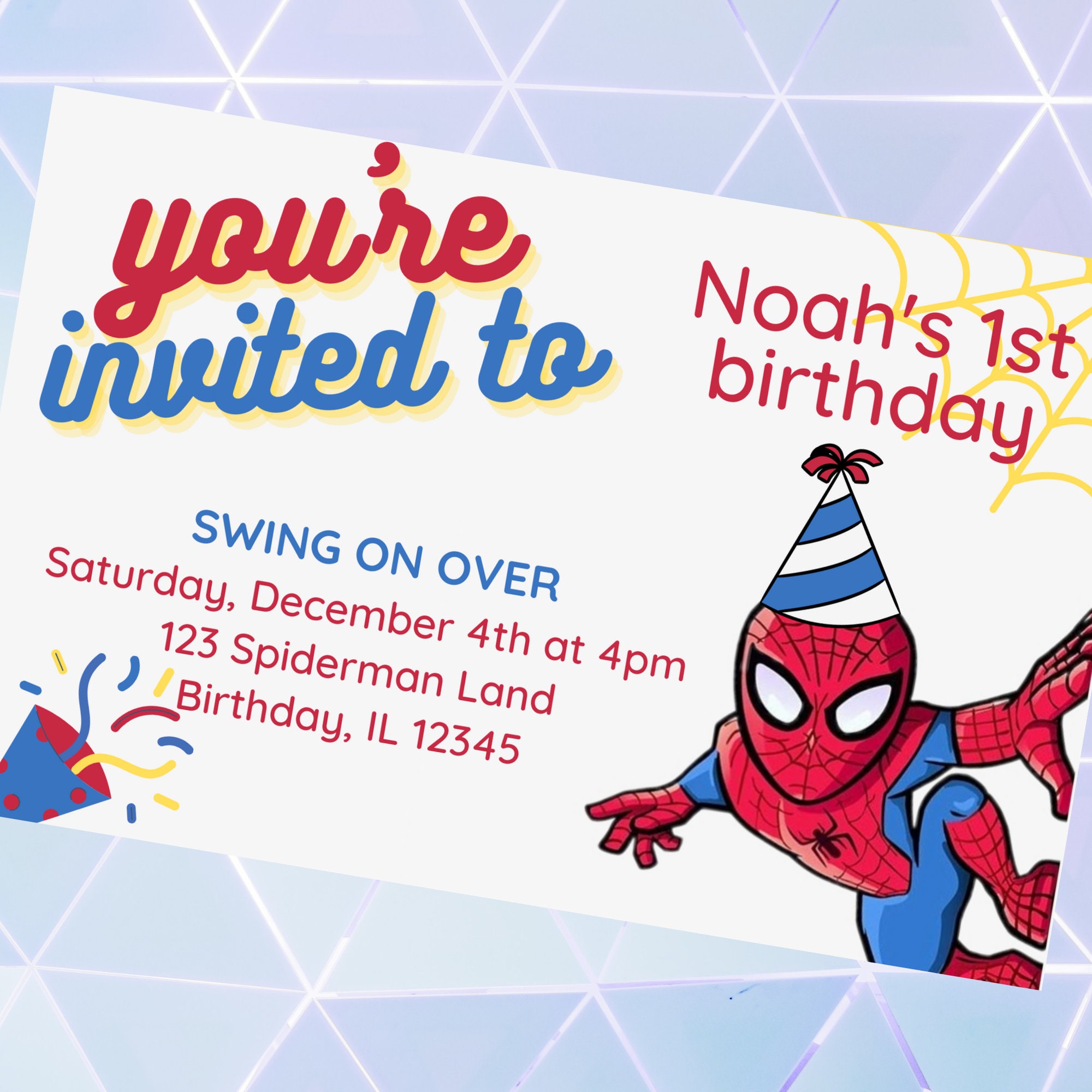 Spiderman invitations deals