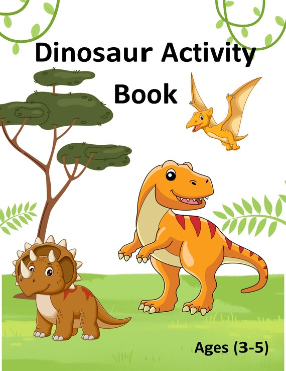 Dinosaur Activity Book | 20 Fun Printable Pages | Educational & Creative PDF | Dino Theme