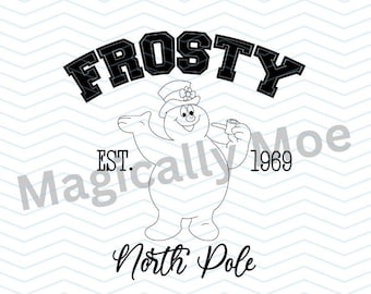 Frosty the Snowman College Style Tee SVG