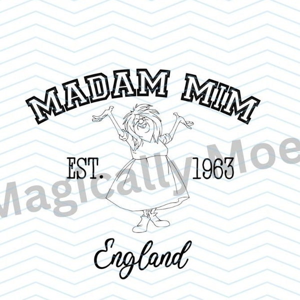 Sword and the Stone Madam Mim College Style Tee SVG