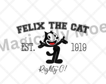 Felix the Cat College Style SVG