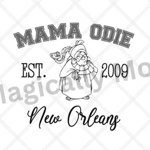 Principessa e rana Mama Odie College Style SVG