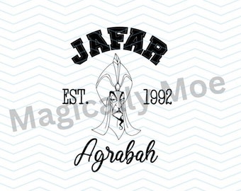 Aladdin Jafar College Style Tee SVG