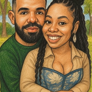 Custom Celebrity Crush Caricature Portrait Digital Drawing, Personalized Cartoon Style Illustration, Unique Gift for Any Occasion,